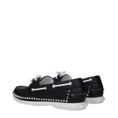 Christian Louboutin svarta slip-on loafers i läder