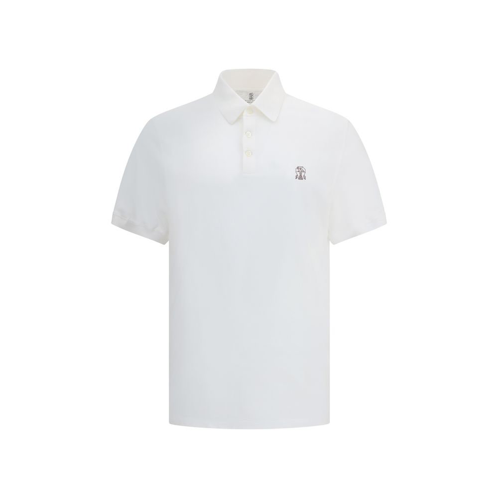 Brunello Cucinelli pikétröja med logotyp