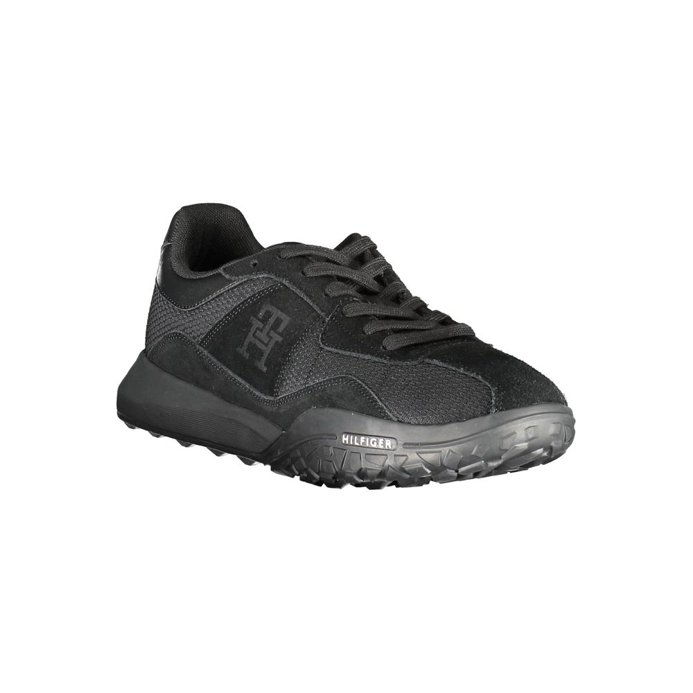 Tommy Hilfiger svarta polyestersneakers