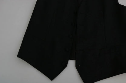 Dolce &amp;amp; Gabbana svart ullväst för män