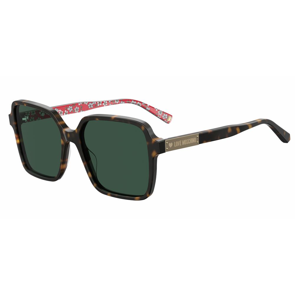 Love Moschino bruna acetatsolglasögon