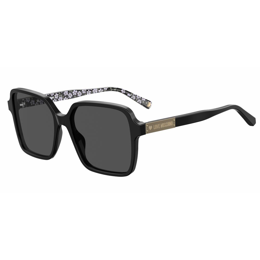 Love Moschino svarta acetatsolglasögon