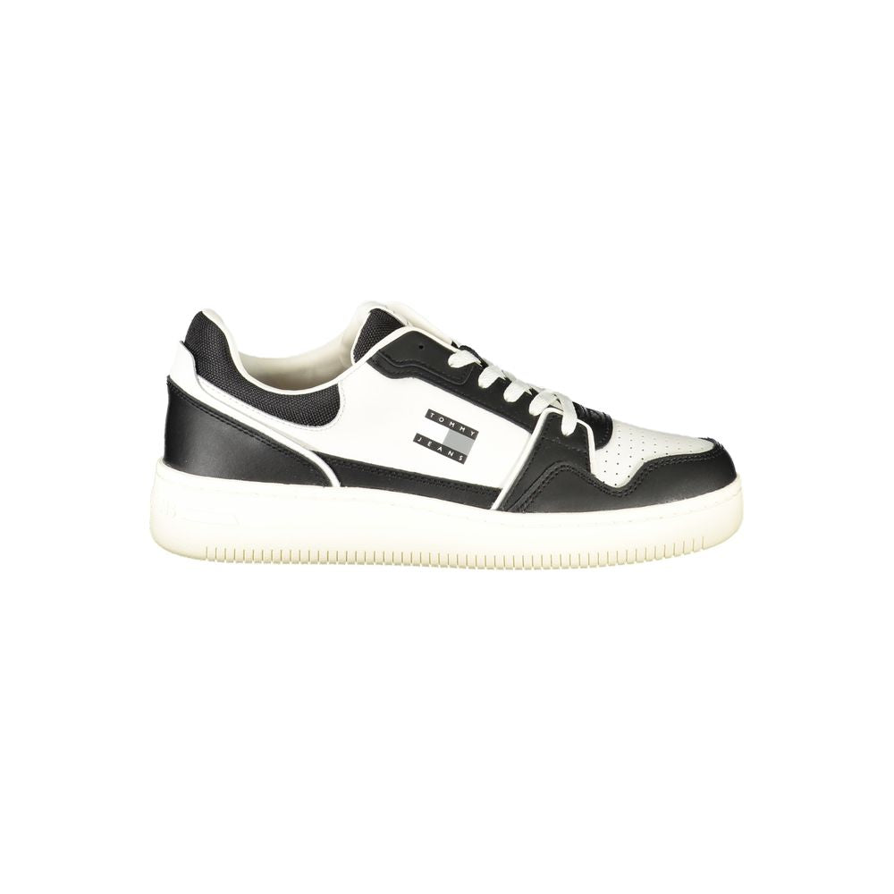 Tommy Hilfiger svarta lädersneakers för män