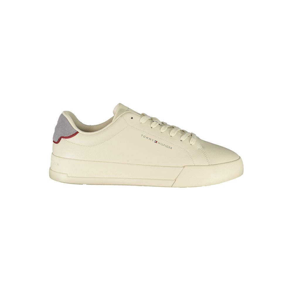 Tommy Hilfiger Beige Läder Herr Sneaker
