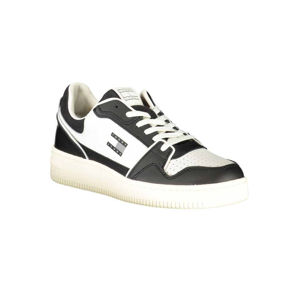 Tommy Hilfiger svarta lädersneakers för män