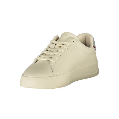 Tommy Hilfiger Beige Läder Herr Sneaker