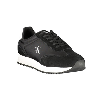 Calvin Klein svarta lädersneakers för män
