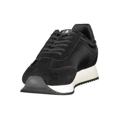 Calvin Klein svarta lädersneakers för män