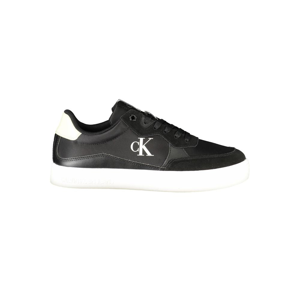 Calvin Klein svarta lädersneakers för män
