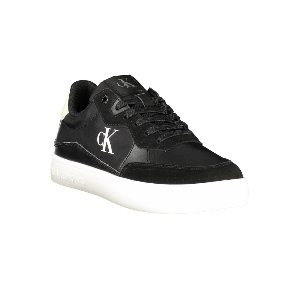 Calvin Klein svarta lädersneakers för män