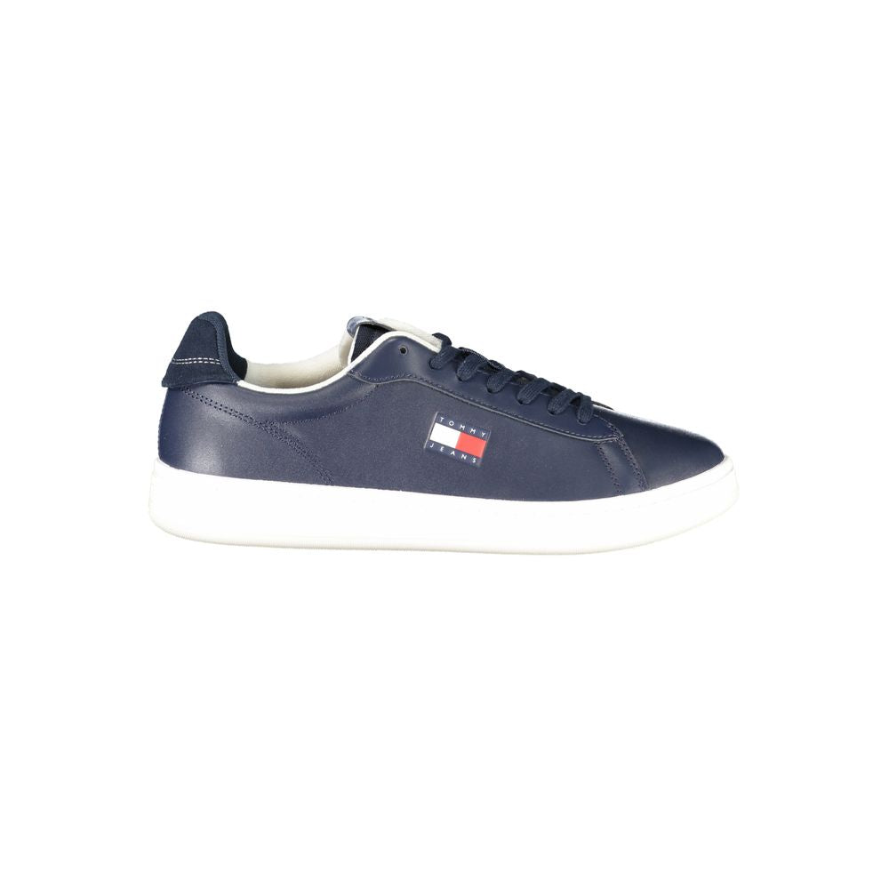 Tommy Hilfiger Blå Läder Herr Sneaker