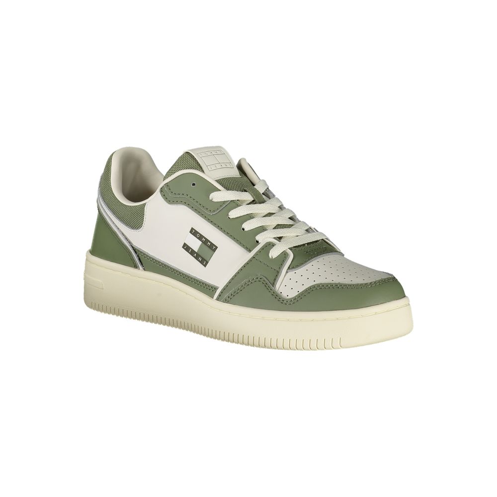 Tommy Hilfiger Grön Läder Herr Sneaker