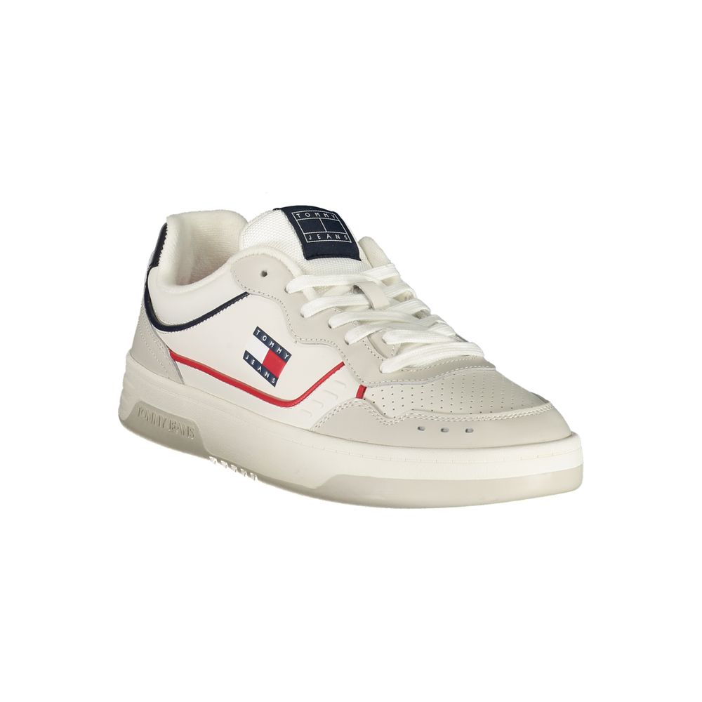 Tommy Hilfiger Vita Läder Herr Sneaker