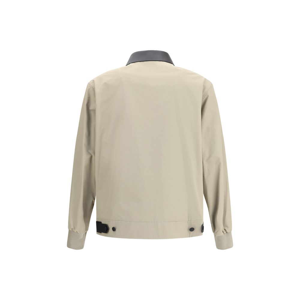 Givenchy Harrington-jacka i bomull med läderdetaljer