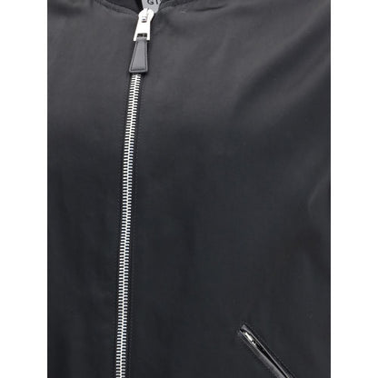 Givenchy bomberjacka i läder och satin