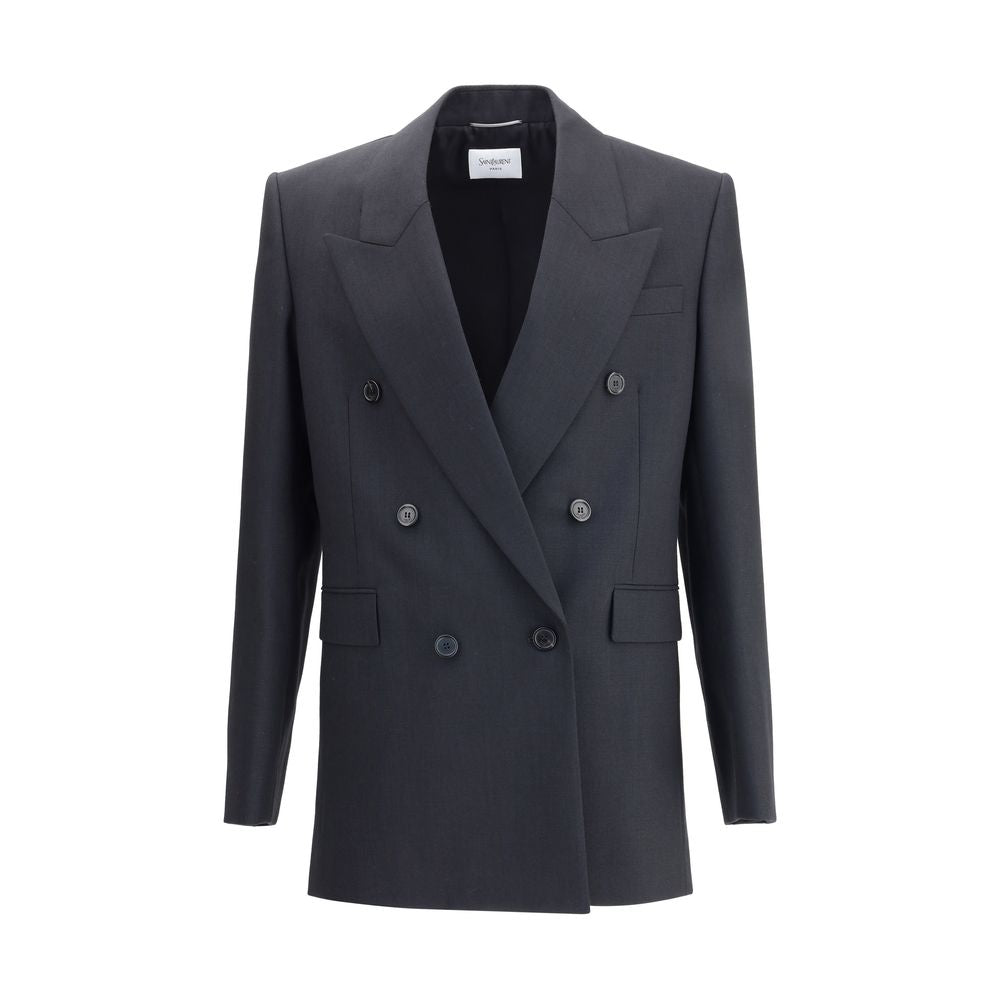Saint Laurent dubbelknäppt kavaj i ull