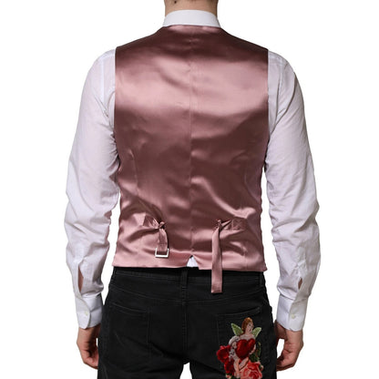 Dolce &amp;amp; Gabbana Rosa Ullklänning Formell Herrväst