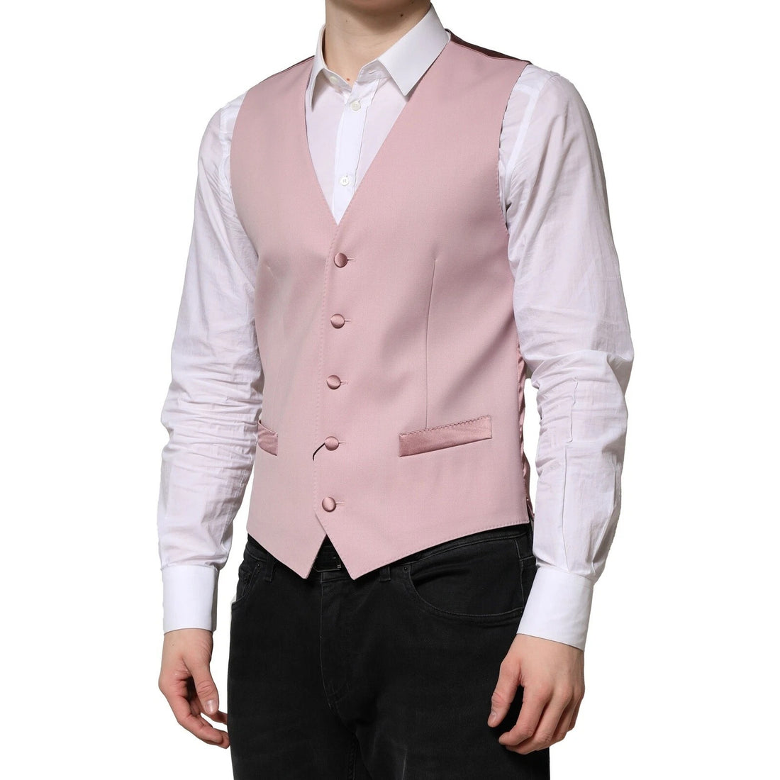 Dolce &amp;amp; Gabbana Rosa Ullklänning Formell Herrväst