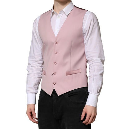 Dolce &amp;amp; Gabbana Rosa Ullklänning Formell Herrväst