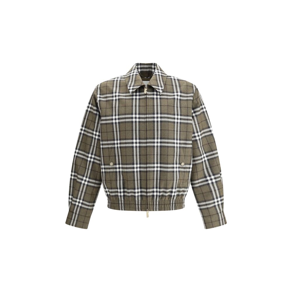 Burberry Rutig Harringtonjacka i ull