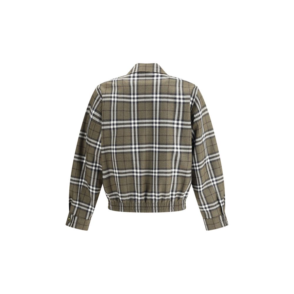 Burberry Rutig Harringtonjacka i ull