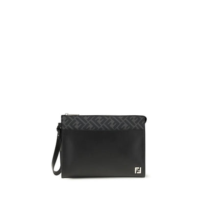 Fendi Läder FF Canvas Plånbok
