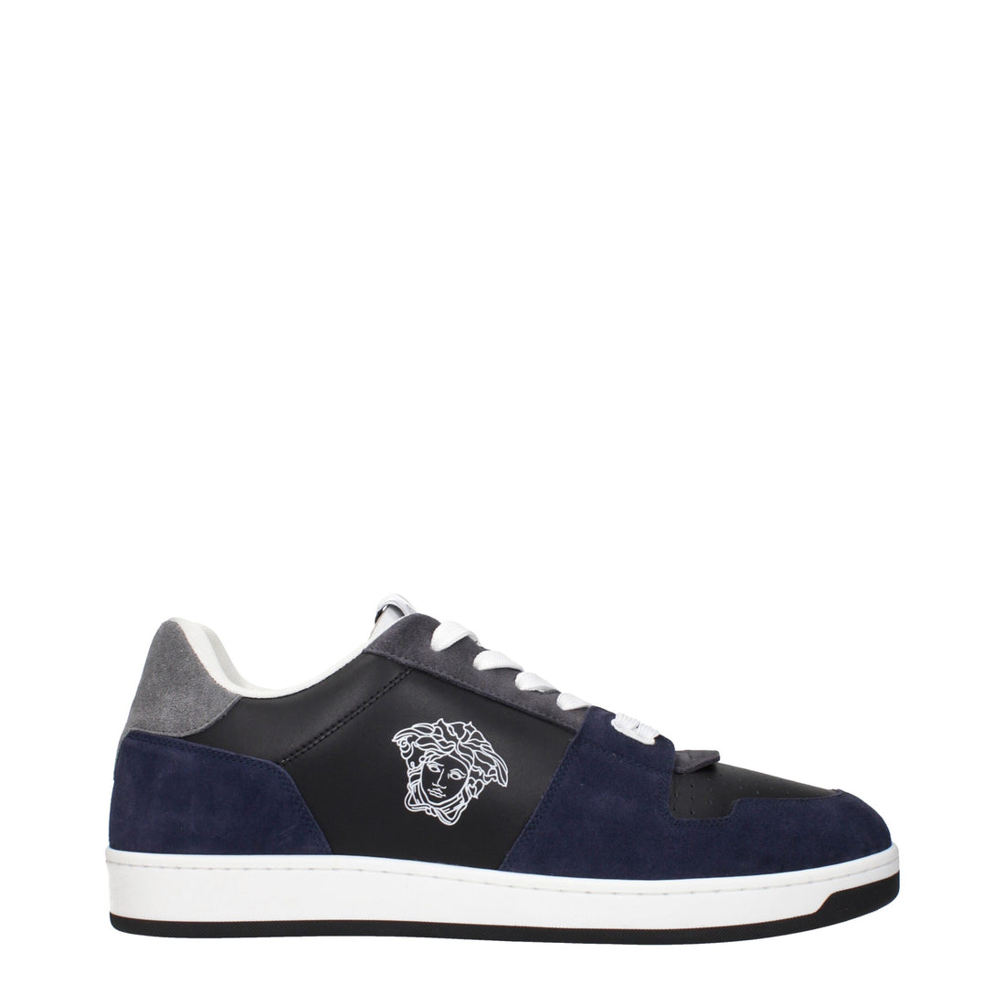 Versace Blå Lädersneakers