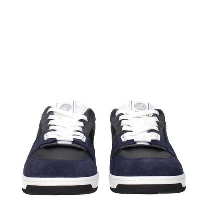 Versace Blå Lädersneakers