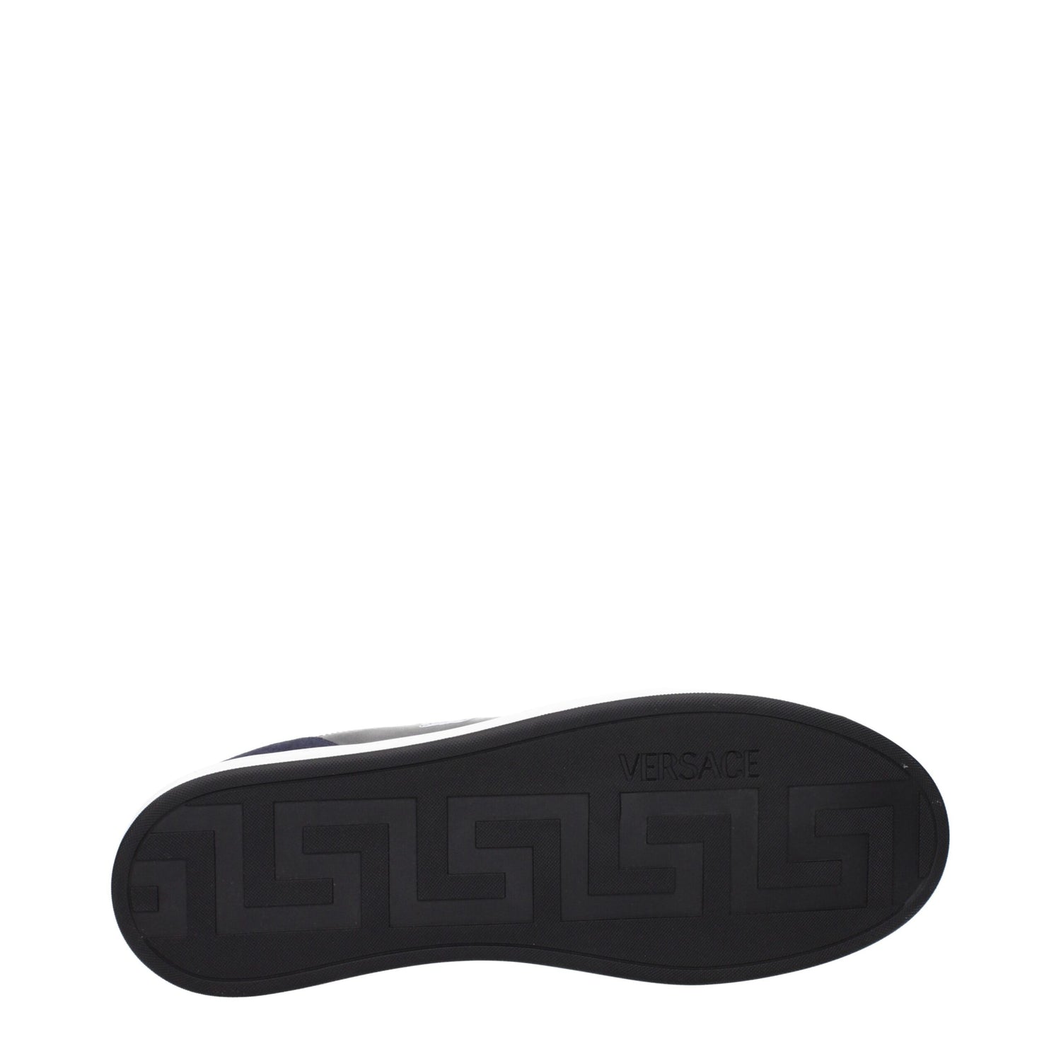 Versace Blå Lädersneakers