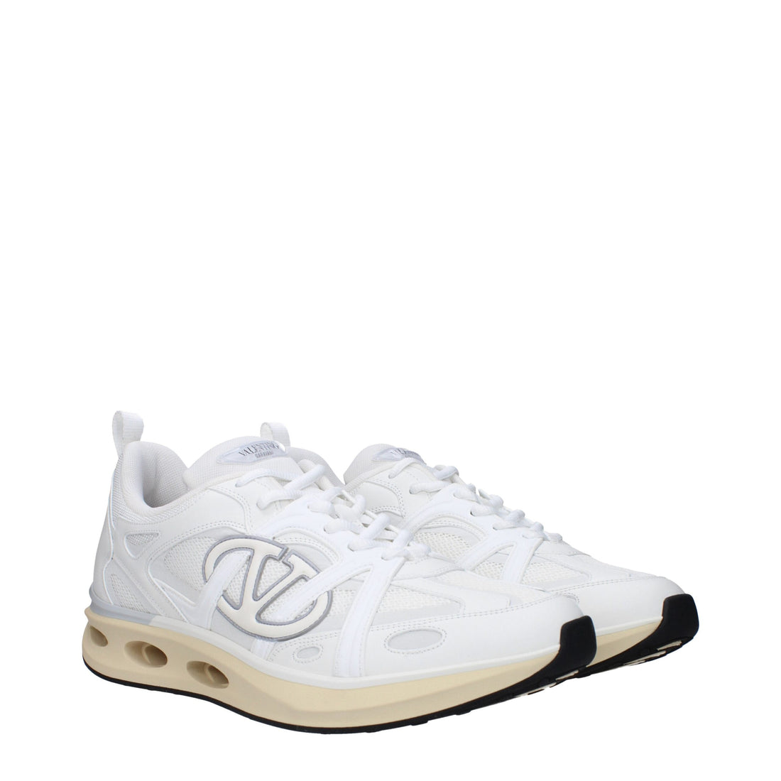 Valentino Garavani vita atletiska sneakers i tyg