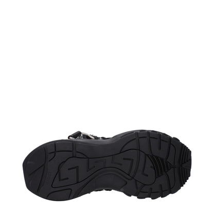 Versace svarta grova tygsneakers