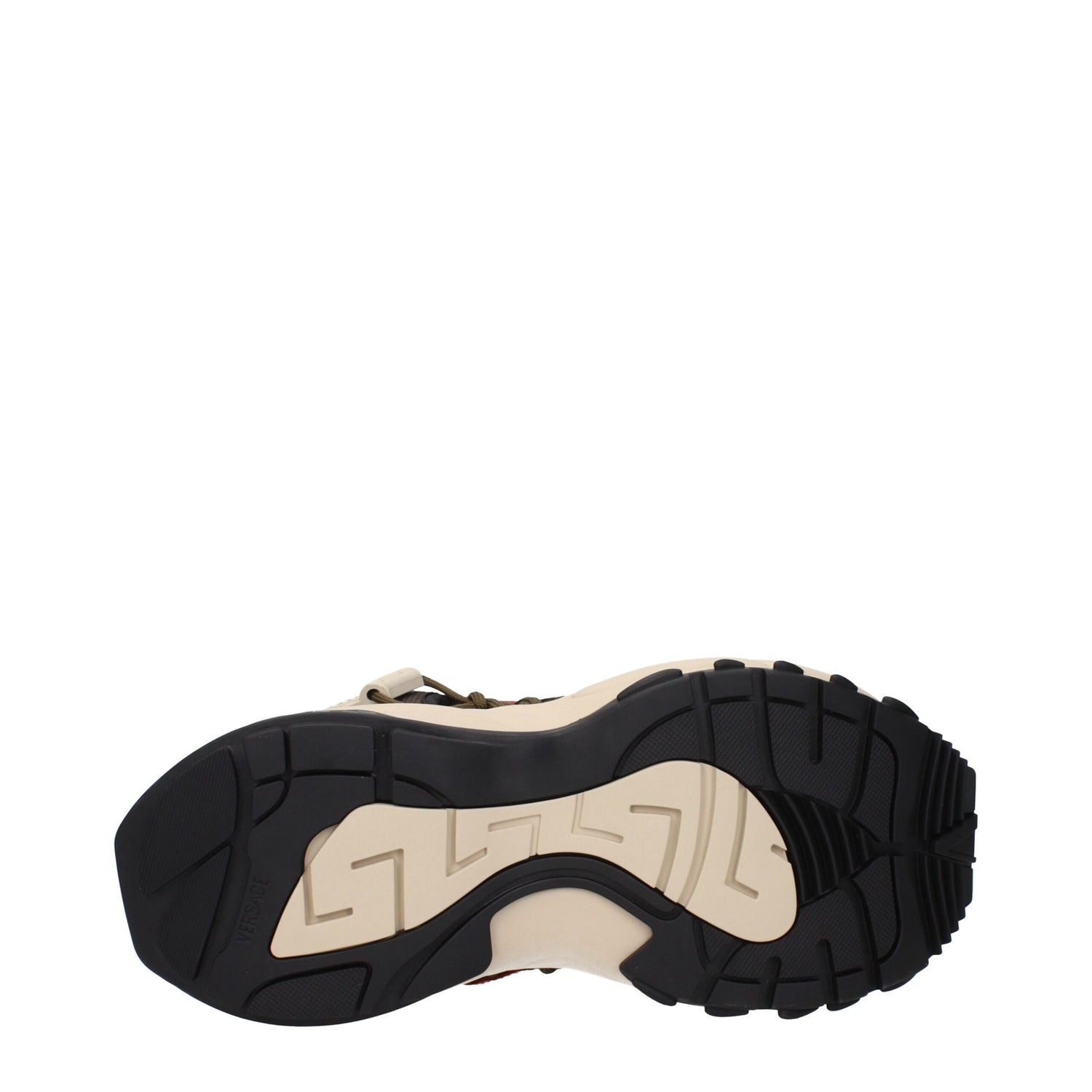 Versace Beige Läder Atletiska Sneakers