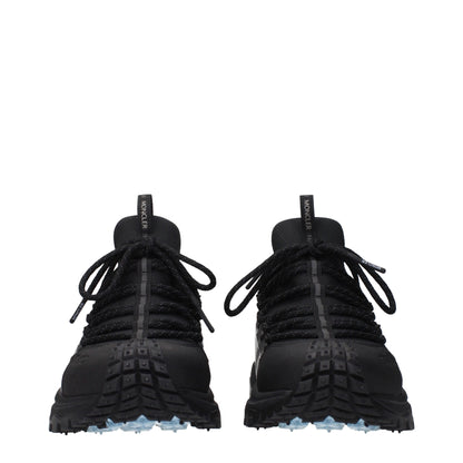 Moncler Svarta Tyg Atletiska Sneakers