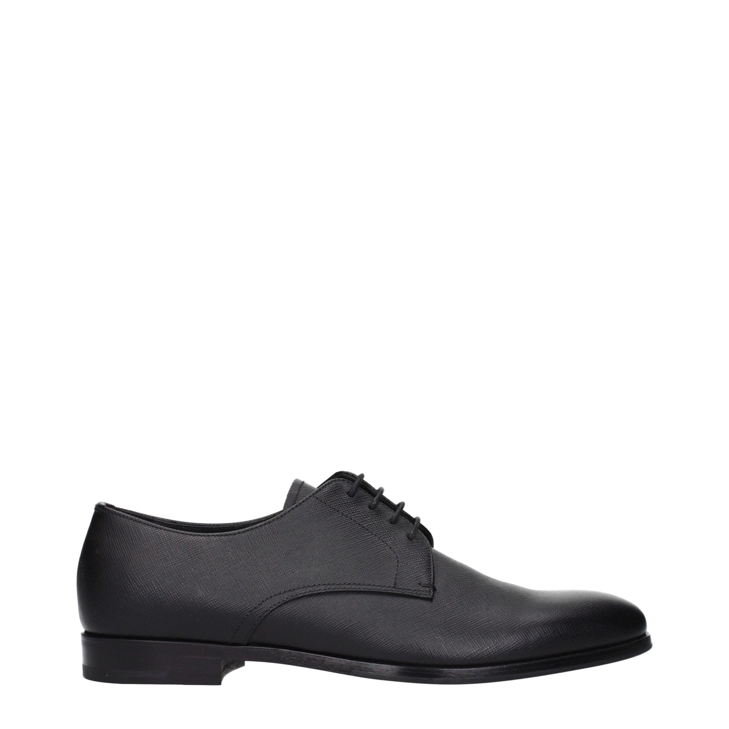 Prada svarta oxfords och derbyskor i läder