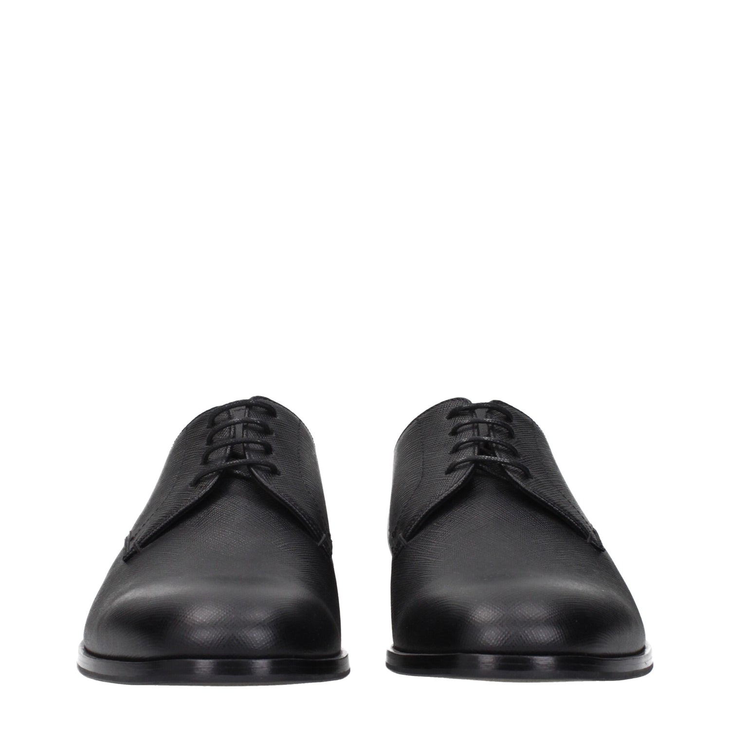 Prada svarta oxfords och derbyskor i läder
