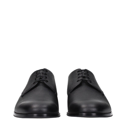 Prada svarta oxfords och derbyskor i läder