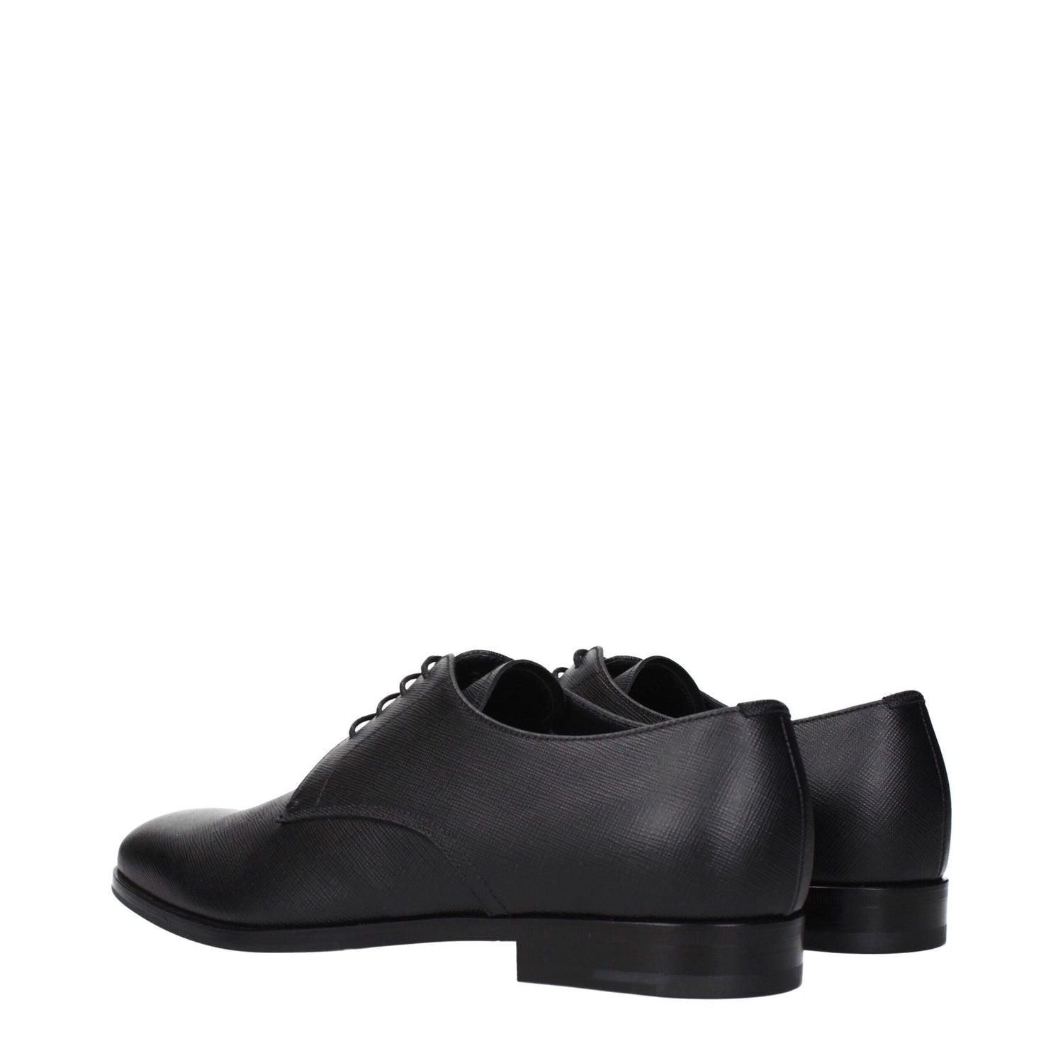 Prada svarta oxfords och derbyskor i läder