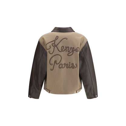 Kenzo collegejacka i ull och läder