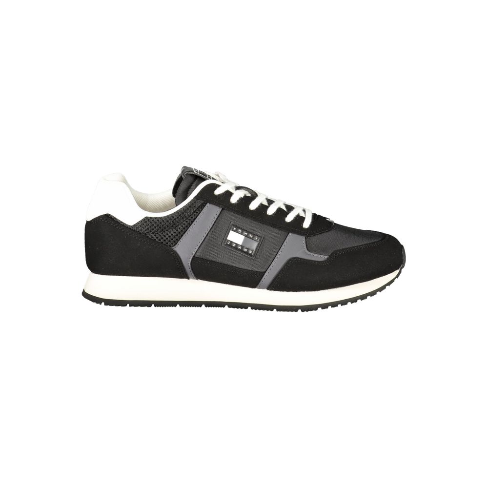 Tommy Hilfiger Svart Polyester Herr Sneaker