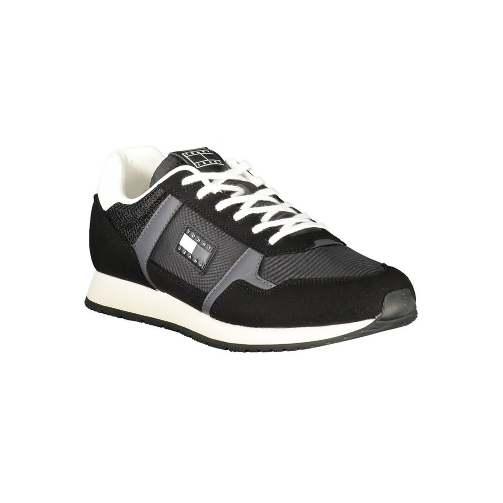 Tommy Hilfiger Svart Polyester Herr Sneaker