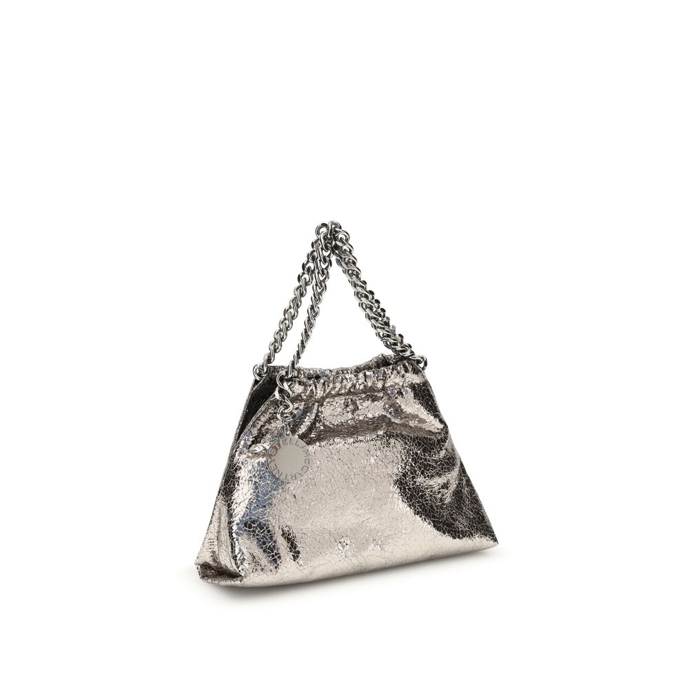 Stella McCartney Falabella axelväska med metallisk krackelerad effekt