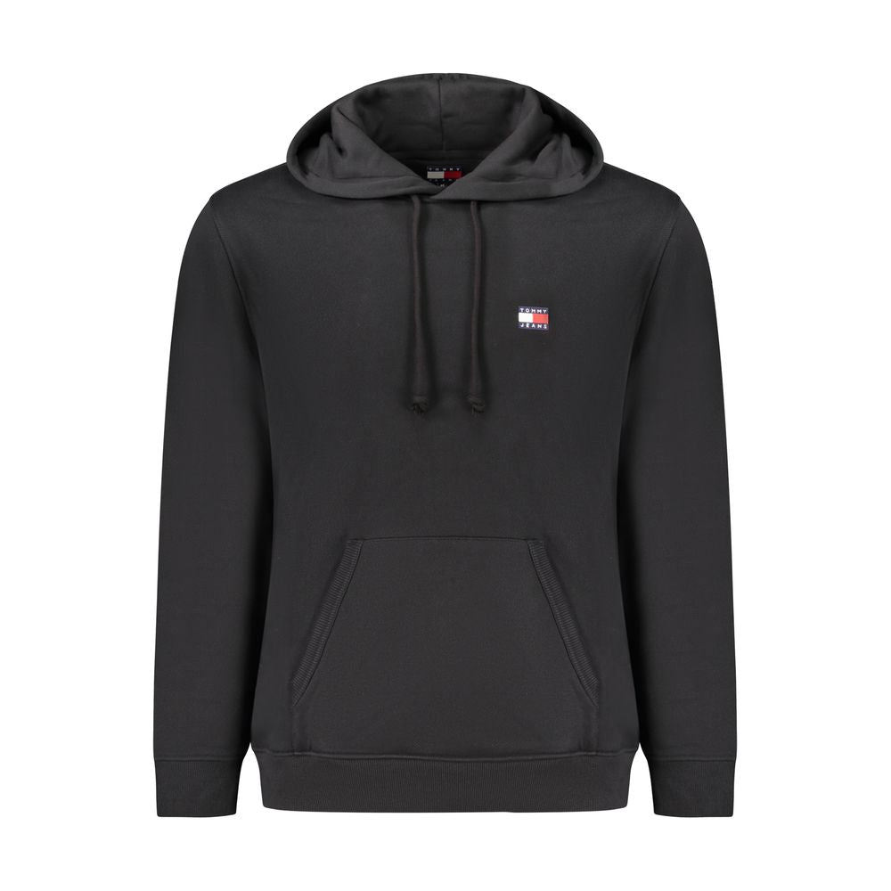 Tommy Hilfiger &quot;Black Cotton Men Sweater with Central Pocket&quot;