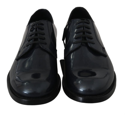 Dolce &amp;amp; Gabbana Blå Läder Derby Dress Formella Skor