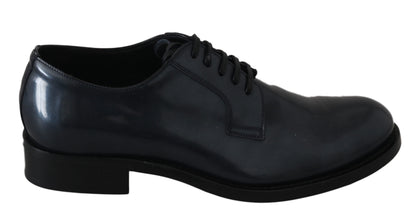 Dolce &amp;amp; Gabbana Blå Läder Derby Dress Formella Skor